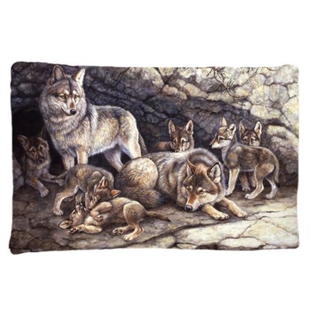 MICASA Wolf Wolves by the Den Fabric Standard Pillowcase MI889341